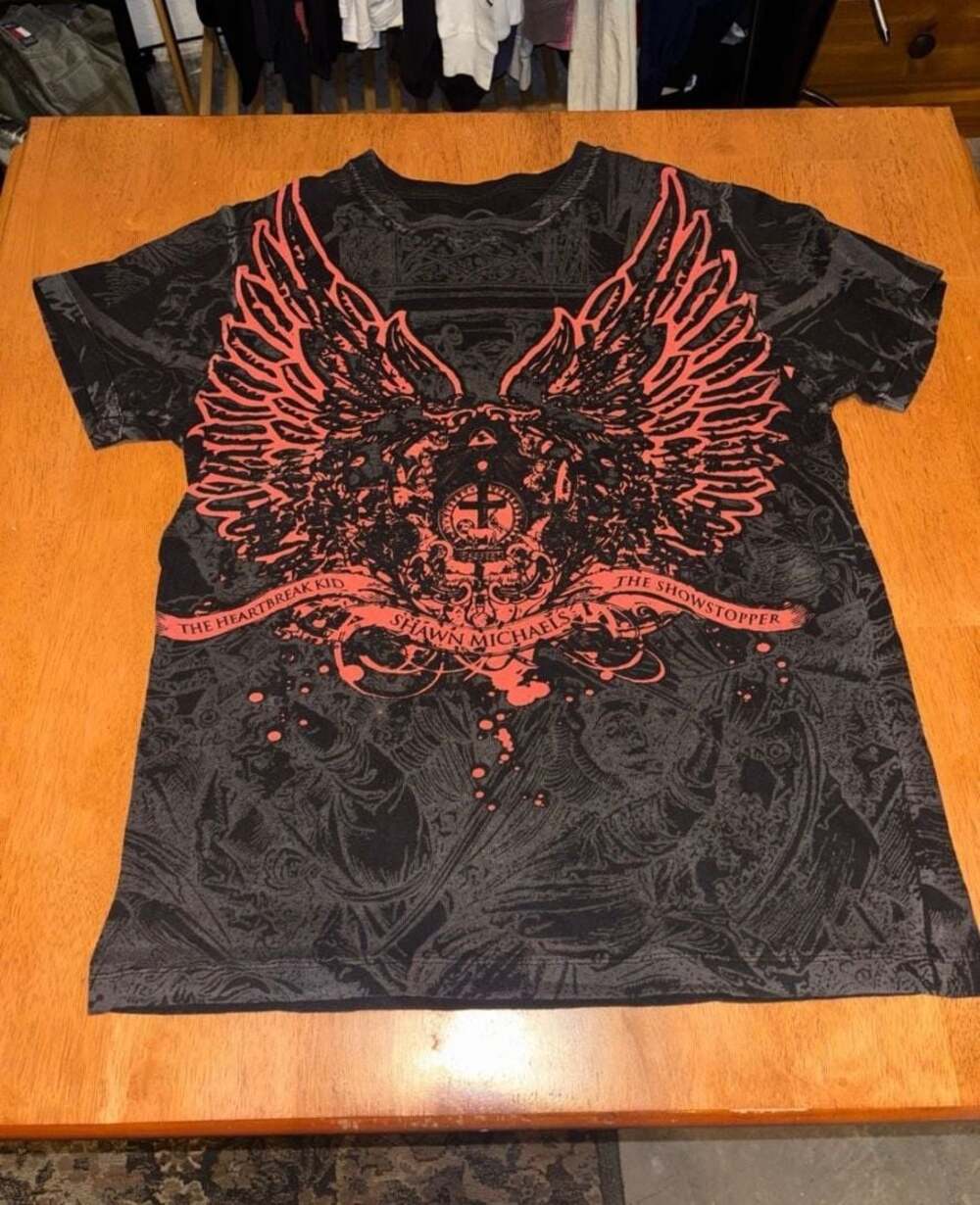 WWE Shawn Michaels HBK The Heartbreak Kid All-Over Print T-Shirt Size M